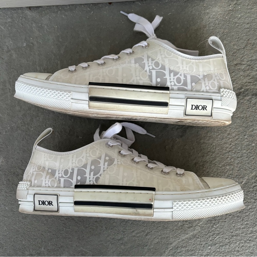 DIOR White Monogram B23 Lowtops Sneakers 🔥 - Picture 2 of 6